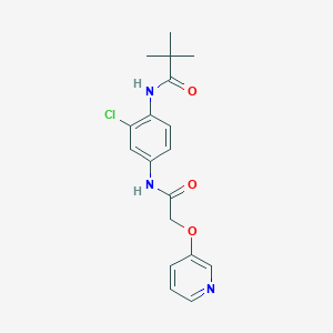 N-(2-chloro-4-{[(pyridin-3-yloxy)acetyl]amino}phenyl)-2,2-dimethylpropanamide