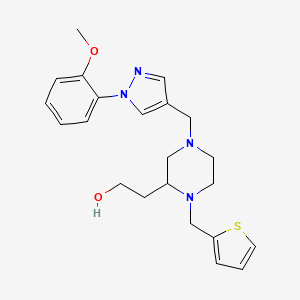 2-[4-{[1-(2-methoxyphenyl)-1H-pyrazol-4-yl]methyl}-1-(2-thienylmethyl)-2-piperazinyl]ethanol