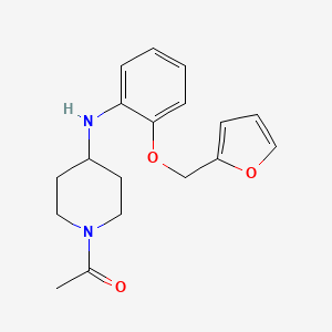 molecular formula C18H22N2O3 B3796930 1-acetyl-N-[2-(2-furylmethoxy)phenyl]-4-piperidinamine 