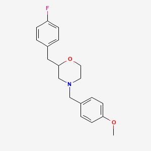 molecular formula C19H22FNO2 B3796946 2-(4-fluorobenzyl)-4-(4-methoxybenzyl)morpholine 