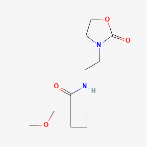 1-(methoxymethyl)-N-[2-(2-oxo-1,3-oxazolidin-3-yl)ethyl]cyclobutanecarboxamide