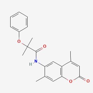 molecular formula C21H21NO4 B3796976 N-(4,7-dimethyl-2-oxo-2H-chromen-6-yl)-2-methyl-2-phenoxypropanamide 