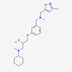 1-[Cyclohexyl(methyl)amino]-3-[3-[[methyl-[(3-methyl-1,2-oxazol-5-yl)methyl]amino]methyl]phenoxy]propan-2-ol