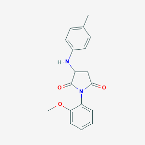 molecular formula C18H18N2O3 B379703 1-(2-Methoxyphenyl)-3-(4-toluidino)-2,5-pyrrolidinedione CAS No. 342615-88-7