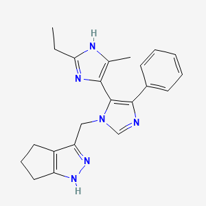 2-ethyl-5-methyl-5'-phenyl-3'-(1,4,5,6-tetrahydrocyclopenta[c]pyrazol-3-ylmethyl)-3H,3'H-4,4'-biimidazole