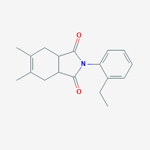 molecular formula C18H21NO2 B379706 2-(2-ethylphenyl)-5,6-dimethyl-3a,4,7,7a-tetrahydro-1H-isoindole-1,3(2H)-dione 