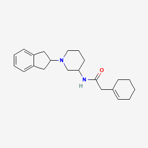 molecular formula C22H30N2O B3797063 2-(cyclohexen-1-yl)-N-[1-(2,3-dihydro-1H-inden-2-yl)piperidin-3-yl]acetamide 