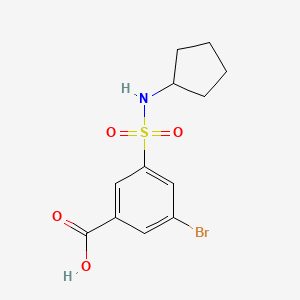 3-Bromo-5-(cyclopentylsulfamoyl)benzoic acid