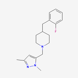 1-[(1,3-dimethyl-1H-pyrazol-5-yl)methyl]-4-(2-fluorobenzyl)piperidine trifluoroacetate