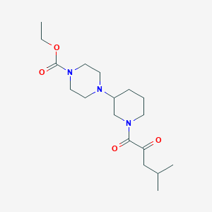 molecular formula C18H31N3O4 B3797093 Ethyl 4-[1-(4-methyl-2-oxopentanoyl)piperidin-3-yl]piperazine-1-carboxylate 