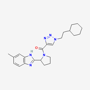 2-(1-{[1-(2-cyclohexylethyl)-1H-1,2,3-triazol-4-yl]carbonyl}-2-pyrrolidinyl)-6-methyl-1H-benzimidazole