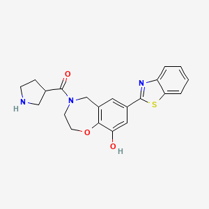 7-(1,3-benzothiazol-2-yl)-4-(3-pyrrolidinylcarbonyl)-2,3,4,5-tetrahydro-1,4-benzoxazepin-9-ol hydrochloride