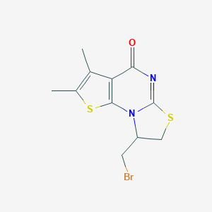 8-(bromomethyl)-2,3-dimethyl-7,8-dihydro-4H-[1,3]thiazolo[3,2-a]thieno[3,2-e]pyrimidin-4-one