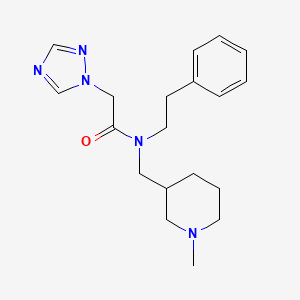 N-[(1-methyl-3-piperidinyl)methyl]-N-(2-phenylethyl)-2-(1H-1,2,4-triazol-1-yl)acetamide