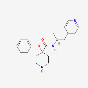 4-(4-methylphenoxy)-N-(1-methyl-2-pyridin-4-ylethyl)piperidine-4-carboxamide