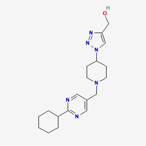 (1-{1-[(2-cyclohexyl-5-pyrimidinyl)methyl]-4-piperidinyl}-1H-1,2,3-triazol-4-yl)methanol trifluoroacetate (salt)