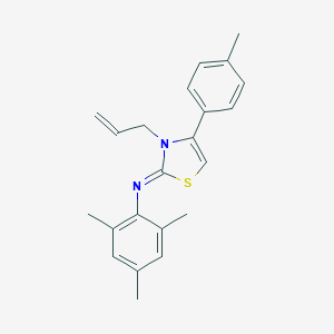 N-(3-allyl-4-(4-methylphenyl)-1,3-thiazol-2(3H)-ylidene)-N-mesitylamine