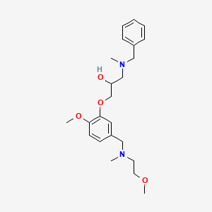 molecular formula C23H34N2O4 B3797178 1-[benzyl(methyl)amino]-3-(2-methoxy-5-{[(2-methoxyethyl)(methyl)amino]methyl}phenoxy)-2-propanol 