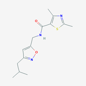 molecular formula C14H19N3O2S B3797180 2,4-dimethyl-N-[[3-(2-methylpropyl)-1,2-oxazol-5-yl]methyl]-1,3-thiazole-5-carboxamide 