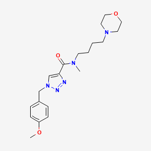 1-(4-methoxybenzyl)-N-methyl-N-[4-(4-morpholinyl)butyl]-1H-1,2,3-triazole-4-carboxamide