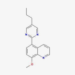 molecular formula C17H17N3O B3797206 8-methoxy-5-(5-propylpyrimidin-2-yl)quinoline 