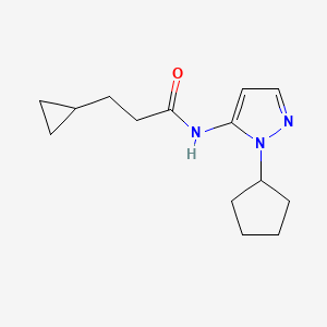 N-(1-cyclopentyl-1H-pyrazol-5-yl)-3-cyclopropylpropanamide