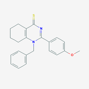 molecular formula C22H22N2OS B379724 1-benzyl-2-(4-methoxyphenyl)-5,6,7,8-tetrahydro-4(1H)-quinazolinethione 