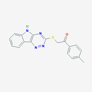 1-(4-methylphenyl)-2-(5H-[1,2,4]triazino[5,6-b]indol-3-ylsulfanyl)ethanone