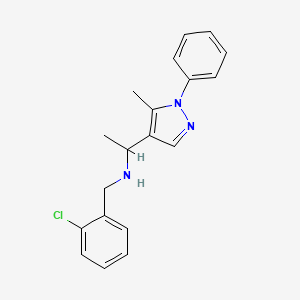 N-[(2-chlorophenyl)methyl]-1-(5-methyl-1-phenylpyrazol-4-yl)ethanamine