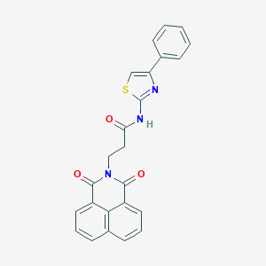 molecular formula C24H17N3O3S B379729 3-(1,3-dioxo-1H-benzo[de]isoquinolin-2(3H)-yl)-N-(4-phenyl-1,3-thiazol-2-yl)propanamide CAS No. 326907-78-2
