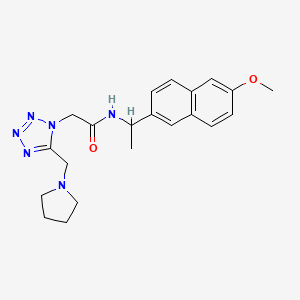 N-[1-(6-methoxy-2-naphthyl)ethyl]-2-[5-(1-pyrrolidinylmethyl)-1H-tetrazol-1-yl]acetamide