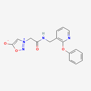 3-(2-oxo-2-{[(2-phenoxy-3-pyridinyl)methyl]amino}ethyl)-1,2,3-oxadiazol-3-ium-5-olate