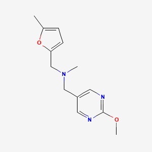 molecular formula C13H17N3O2 B3797317 1-(2-methoxypyrimidin-5-yl)-N-methyl-N-[(5-methyl-2-furyl)methyl]methanamine 