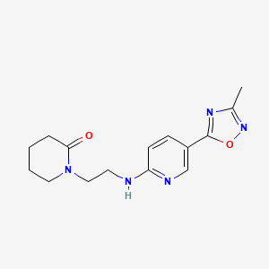 1-(2-{[5-(3-methyl-1,2,4-oxadiazol-5-yl)-2-pyridinyl]amino}ethyl)-2-piperidinone