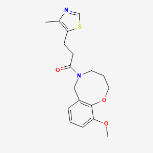 10-methoxy-5-[3-(4-methyl-1,3-thiazol-5-yl)propanoyl]-3,4,5,6-tetrahydro-2H-1,5-benzoxazocine