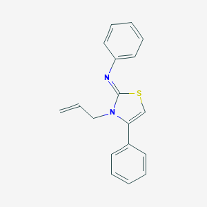 molecular formula C18H16N2S B379734 N-(3-allyl-4-phenyl-1,3-thiazol-2(3H)-ylidene)-N-phenylamine 