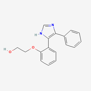 molecular formula C17H16N2O2 B3797361 2-[2-(4-phenyl-1H-imidazol-5-yl)phenoxy]ethanol 