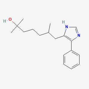 molecular formula C18H26N2O B3797376 2,6-dimethyl-7-(4-phenyl-1H-imidazol-5-yl)heptan-2-ol 