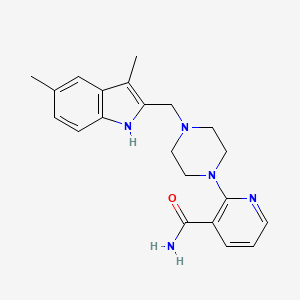 2-{4-[(3,5-dimethyl-1H-indol-2-yl)methyl]piperazin-1-yl}nicotinamide