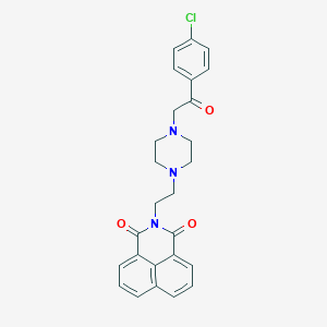 2-(2-{4-[2-(4-chlorophenyl)-2-oxoethyl]-1-piperazinyl}ethyl)-1H-benzo[de]isoquinoline-1,3(2H)-dione