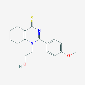 molecular formula C17H20N2O2S B379740 1-(2-hydroxyethyl)-2-(4-methoxyphenyl)-5,6,7,8-tetrahydro-4(1H)-quinazolinethione 