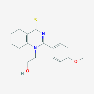 1-(2-hydroxyethyl)-2-(4-methoxyphenyl)-5,6,7,8-tetrahydro-4(1H)-quinazolinethione