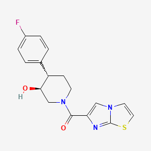 molecular formula C17H16FN3O2S B3797410 (3S*,4S*)-4-(4-fluorophenyl)-1-(imidazo[2,1-b][1,3]thiazol-6-ylcarbonyl)piperidin-3-ol 