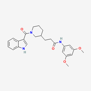 N-(3,5-dimethoxyphenyl)-3-[1-(1H-indol-3-ylcarbonyl)-3-piperidinyl]propanamide