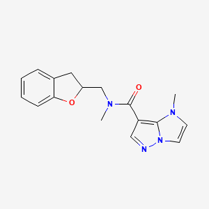 N-(2,3-dihydro-1-benzofuran-2-ylmethyl)-N,1-dimethyl-1H-imidazo[1,2-b]pyrazole-7-carboxamide