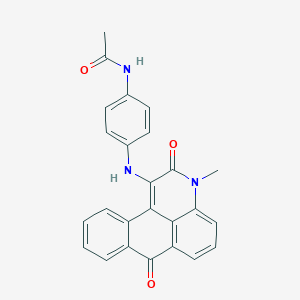 molecular formula C25H19N3O3 B379744 N-(4-((3-methyl-2,7-dioxo-3,7-dihydro-2H-naphtho[1,2,3-de]quinolin-1-yl)amino)phenyl)acetamide CAS No. 476307-19-4