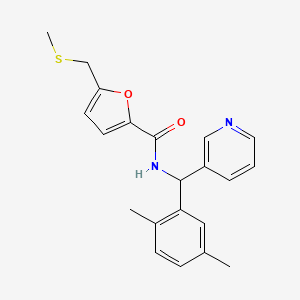 N-[(2,5-dimethylphenyl)(pyridin-3-yl)methyl]-5-[(methylthio)methyl]-2-furamide