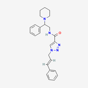 N-[2-phenyl-2-(1-piperidinyl)ethyl]-1-[(2E)-3-phenyl-2-propen-1-yl]-1H-1,2,3-triazole-4-carboxamide