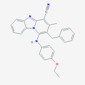 molecular formula C28H24N4O B379747 2-Benzyl-1-(4-ethoxyanilino)-3-methylpyrido[1,2-a]benzimidazole-4-carbonitrile CAS No. 305335-20-0