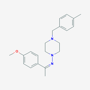 molecular formula C21H27N3O B379748 N-[(1Z)-1-(4-methoxyphenyl)ethylidene]-4-(4-methylbenzyl)piperazin-1-amine CAS No. 306989-08-2